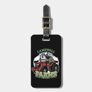 Anpassat namn Land Farms Barn Tractor Farmer Bagagebricka