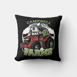 Anpassat namn Land Farms Barn Tractor Farmer Kudde