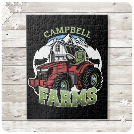 Anpassat namn Land Farms Barn Tractor Farmer Pussel