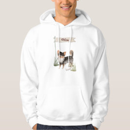 Anpassat namn, lång Hund, Chihuahua Pet-modell Hoodie