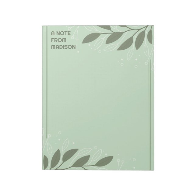 Anpassat namn Leafy Ram Anteckningsblock (Roterad)