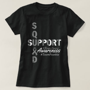 Anpassat namn Leopard Hjärncancer stöd Squad T Shirt