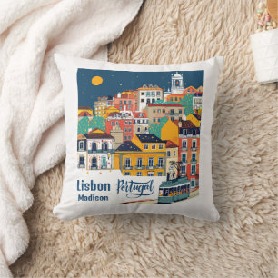 Anpassat namn Lissabon Portugal Kudde