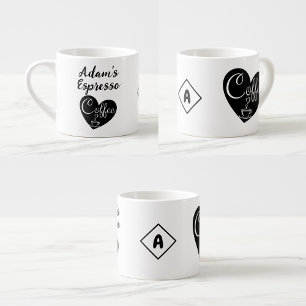 Anpassat namn, liten Espresso Kopp Kärlek-kaffe Espressomugg