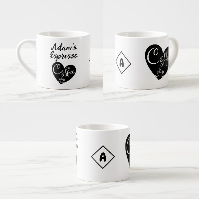 Anpassat namn, liten Espresso Kopp | Kärlek-kaffe  Espressomugg (Custom name espresso cup
)