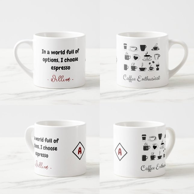 Anpassat namn, liten Espresso Kopp | Offertkaffe M Espressomugg (Quote coffee mugs
)