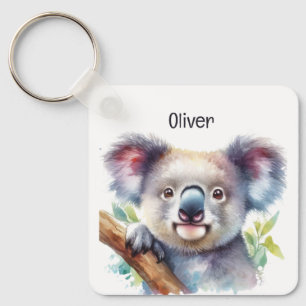 Anpassat namn Little Koala Bear Australian Animal Nyckelring