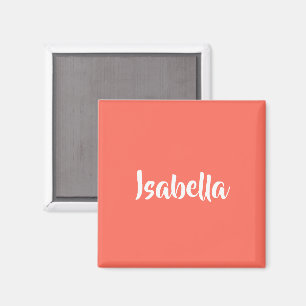 Anpassat namn livfull levande korall minimalistisk magnet
