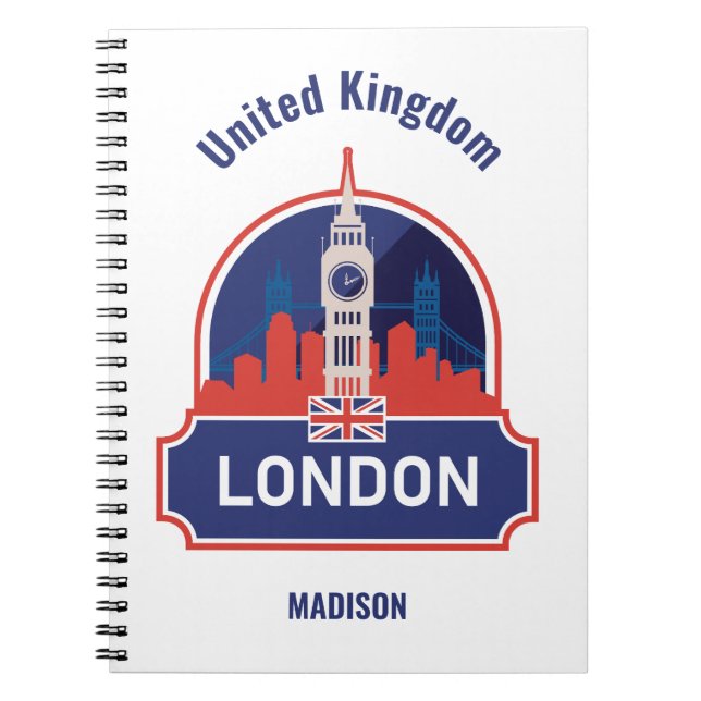 Anpassat namn London Anteckningsbok (Framsidan)