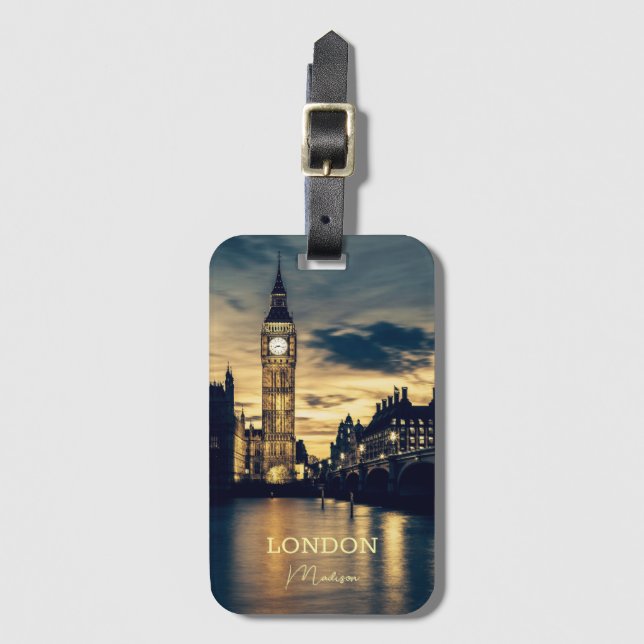 Anpassat namn London Bagagebricka (Framsida vertikal)