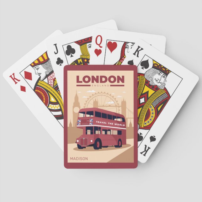 Anpassat namn LONDON Casinokort (Baksidan)