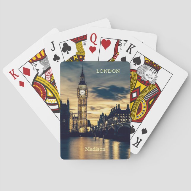 Anpassat namn London Casinokort (Baksidan)