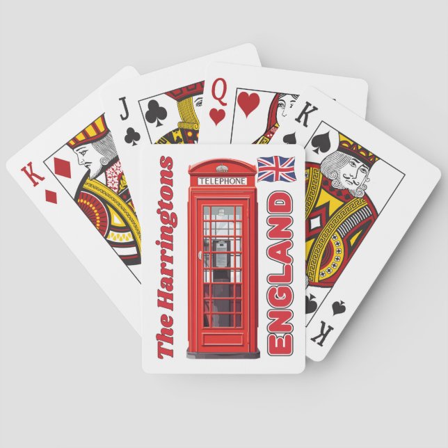 Anpassat namn London England Casinokort (Baksidan)