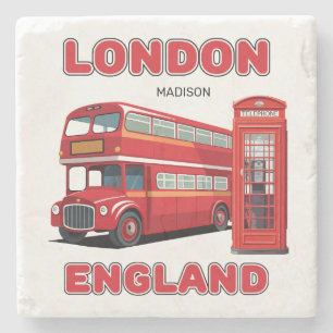 Anpassat namn London England Stenunderlägg