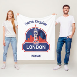 Anpassat namn London Fleecefilt