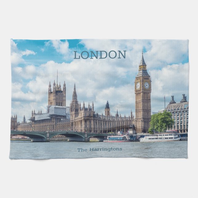 Anpassat namn London Kökshandduk (Horisontell)