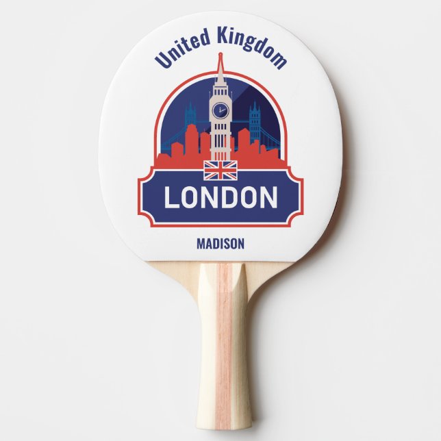 Anpassat namn London Pingisracket (Framsidan)
