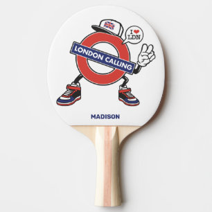 Anpassat namn London-samtal Pingisracket