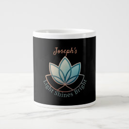 Anpassat namn Lotus - [NAMN] Shines Bright Jumbo Mugg