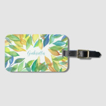 Anpassat namn - Löv för vattenfärg