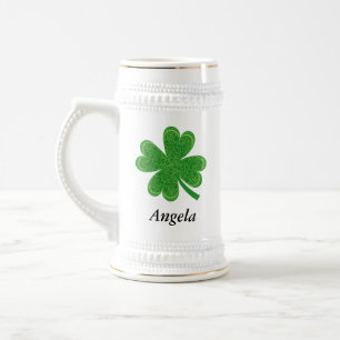 Anpassat namn Lucky 4 Löv Klöver St. Patrick's Day Sejdel