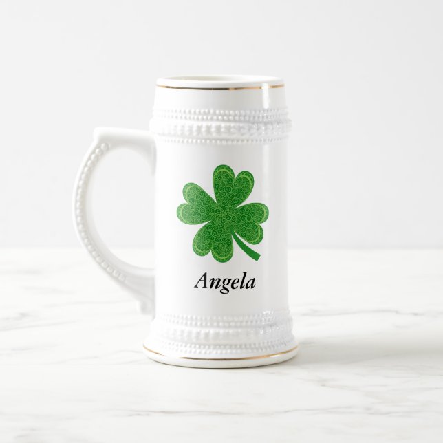 Anpassat namn Lucky 4 Löv Klöver St. Patrick's Day Sejdel (Vänster)