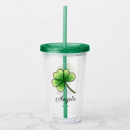 Anpassat namn Lucky Klöver St. Patrick's Day Take Away Mugg