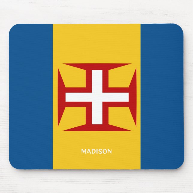 Anpassat namn Madeira-Flagga Musmatta (Framsidan)