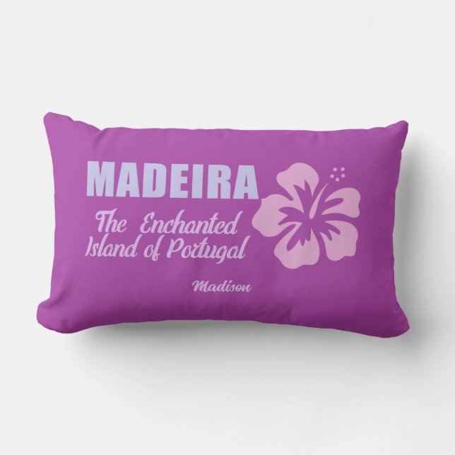 Anpassat namn Madeira Lumbarkudde (Framsida)