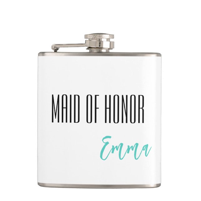 Anpassat namn Maid of honor-kolv Fickplunta (Framsidan)