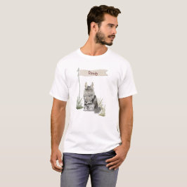 Anpassat namn Maine Coon Cat Pet T Shirt