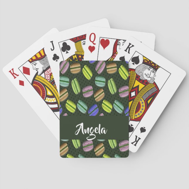 Anpassat namn makaron mönster casinokort (Baksidan)