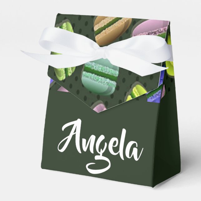 Anpassat namn makaron mönster presentaskar (Framsidan Sidan)