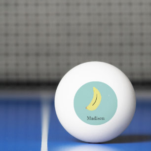 Anpassat namn målat banan i blått pingisboll
