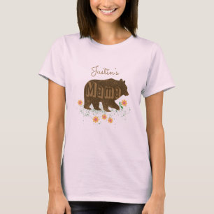Anpassat Namn Mama Björn T Shirt