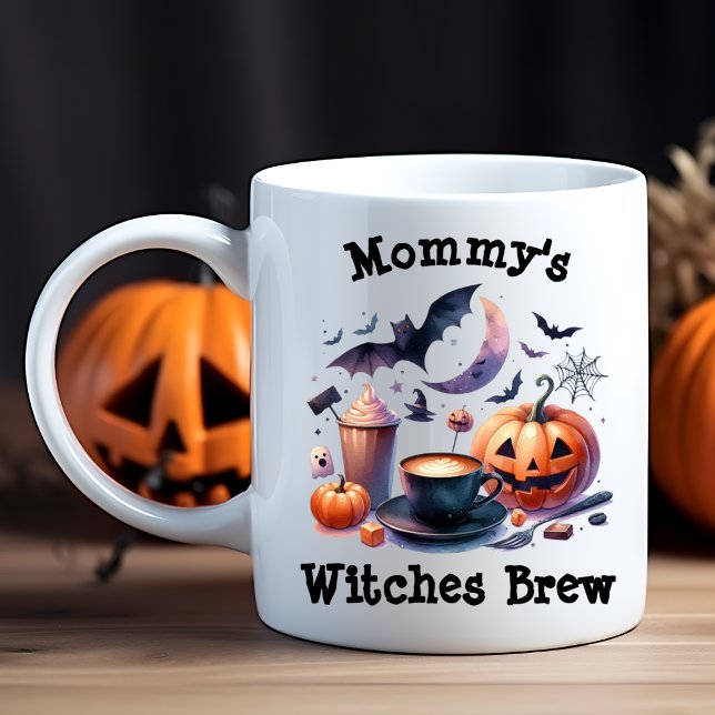 Anpassat namn Mamas häxgryta Rolig Halloween Kaffemugg (Skapare uppladdad)