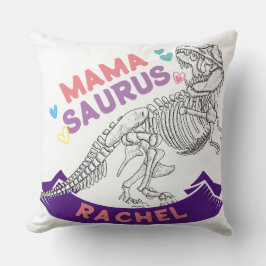 Anpassat namn Mamasaurus Mamma Trex Dino Funny T-S Kudde