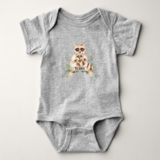 Anpassat Namn Mamma Baby Tvättbjörn Baby Kroppsove T Shirt