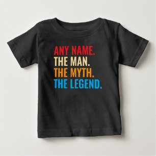 Anpassat Namn Mannen Myten Legenden Retro T Shirt