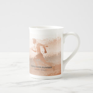 Anpassat namn Marathon Springer Gift Benporslin Mugg