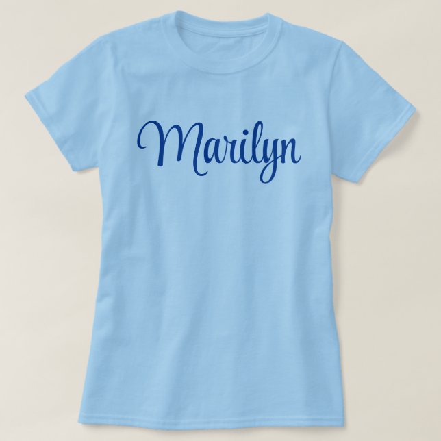 Anpassat namn Marilyn Basic T-Shirt (Design framsida)