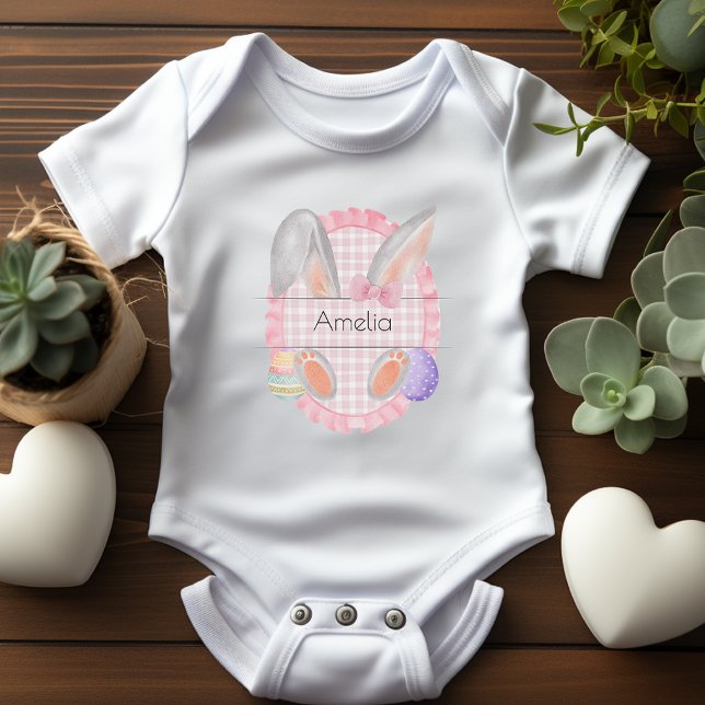 Anpassat namn Märkre Påsk Flicka Bunny T Shirt (Skapare uppladdad)