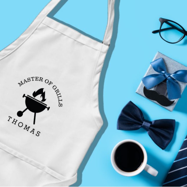 Anpassat namn Master för Grills Fars dag Förkläde (Skapare uppladdad)