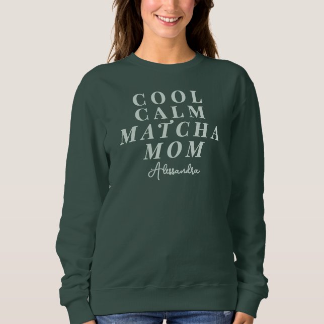 Anpassat namn Matcha Tea Mamma Sayed Typography T Shirt (Framsida)