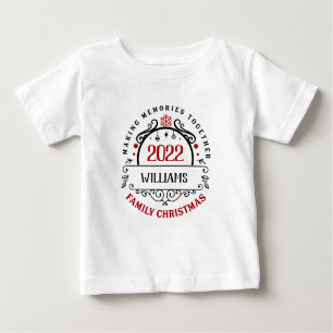 Anpassat namn matchande familjejul t shirt