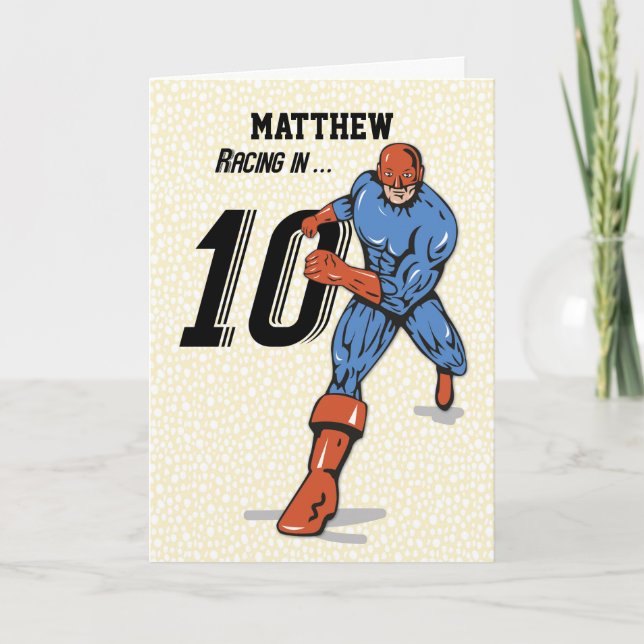 Anpassat namn, Matthew, 10-års superhjälte Kort (Framsida)