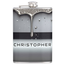 Anpassat namn med droppande flytande metall fickplunta