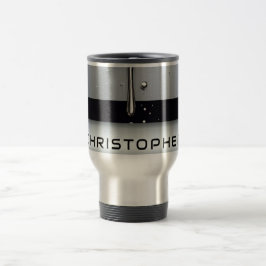 Anpassat namn med droppande flytande metall resemugg