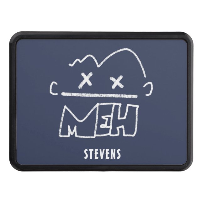 Anpassat namn Meh Funny Ansikte Emoji Dragkroksskydd (Framsidan)