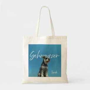 Anpassat Namn Miniature Schnauzer Hund Älskare Ret Tygkasse